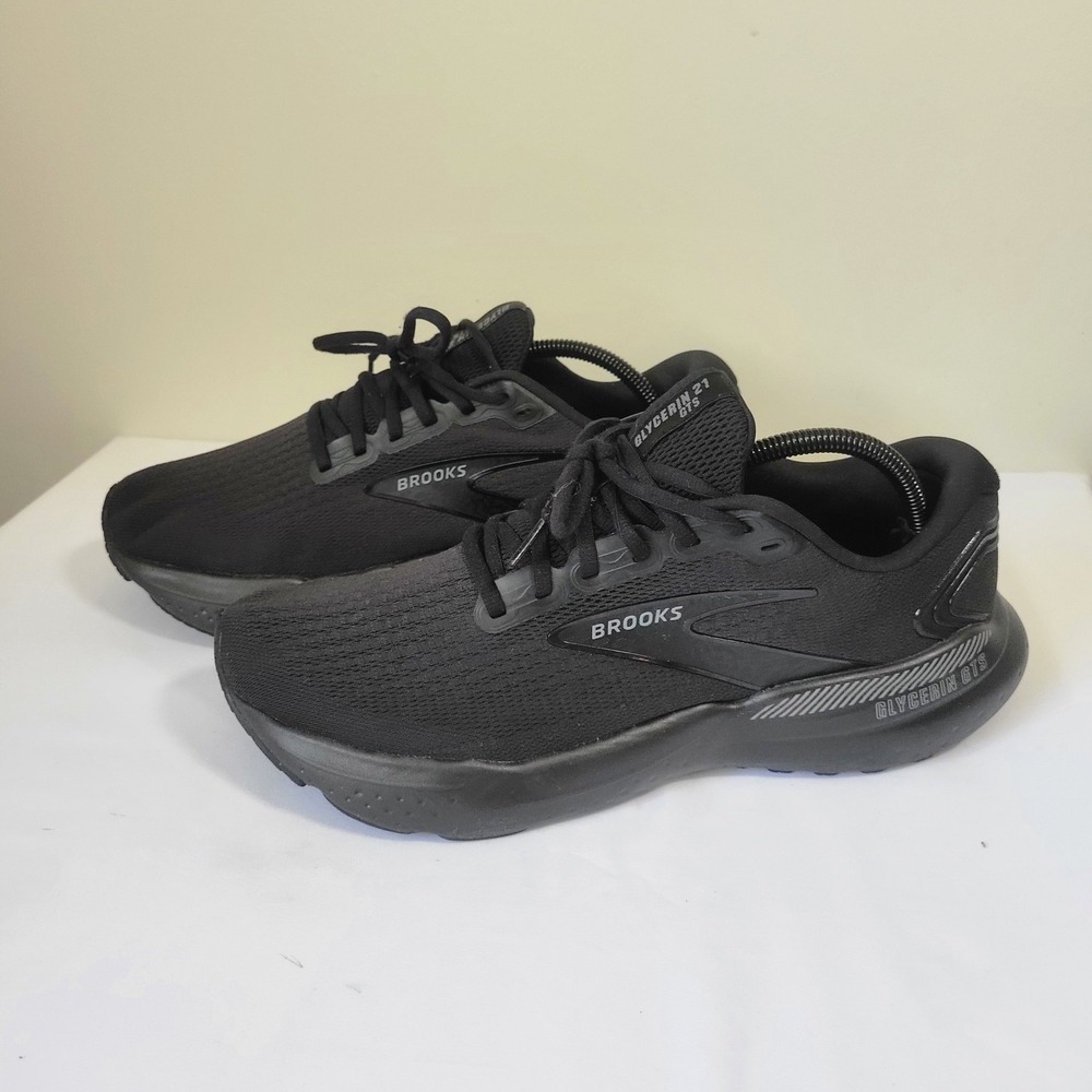 Brooks Glycerin GTS 21 Mens Running Shoes Triple Black 1204091B020 Size 12